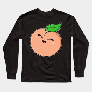 Cute Peach Long Sleeve T-Shirt